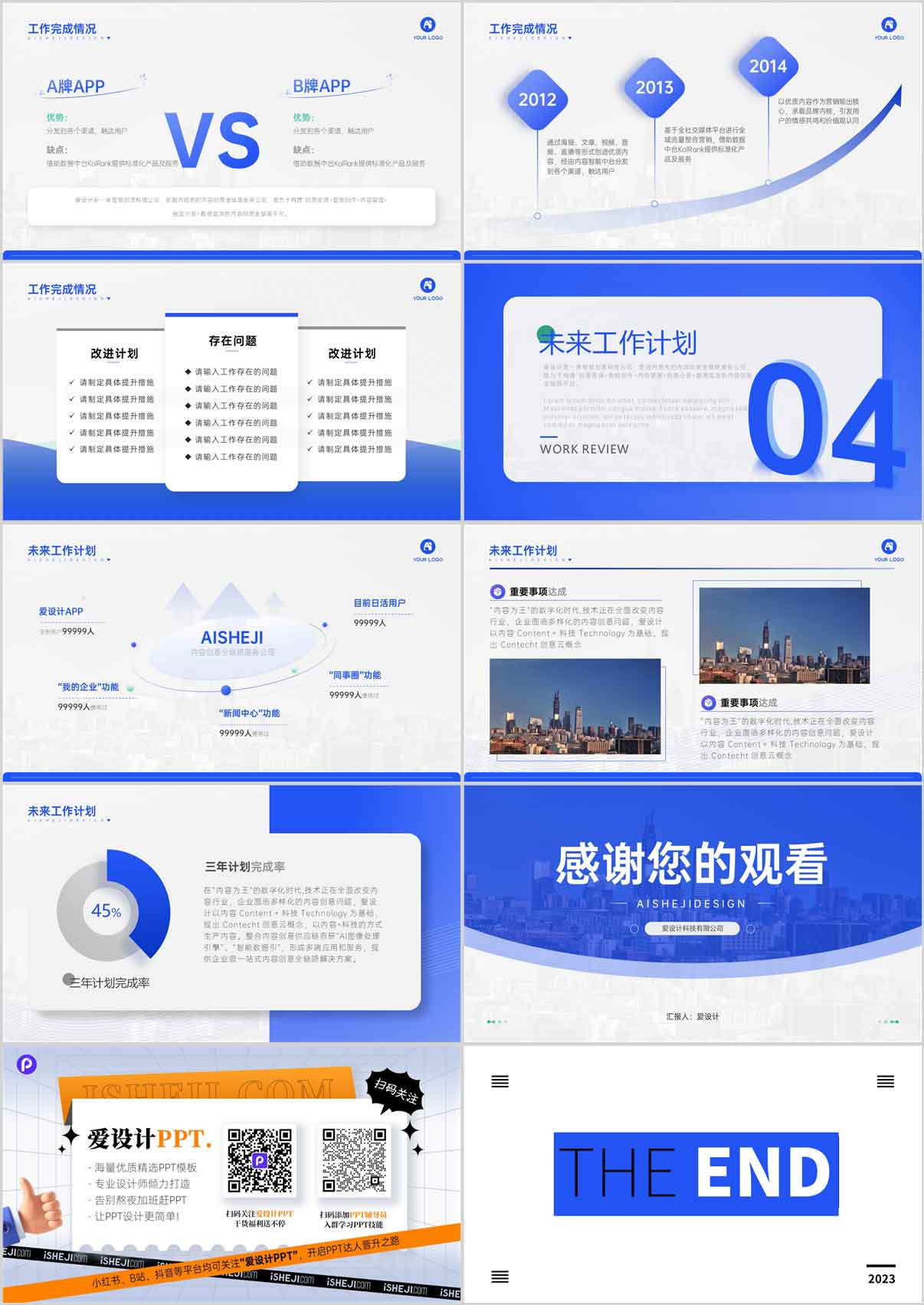 工作型PPT，總結PPT，匯報PPT