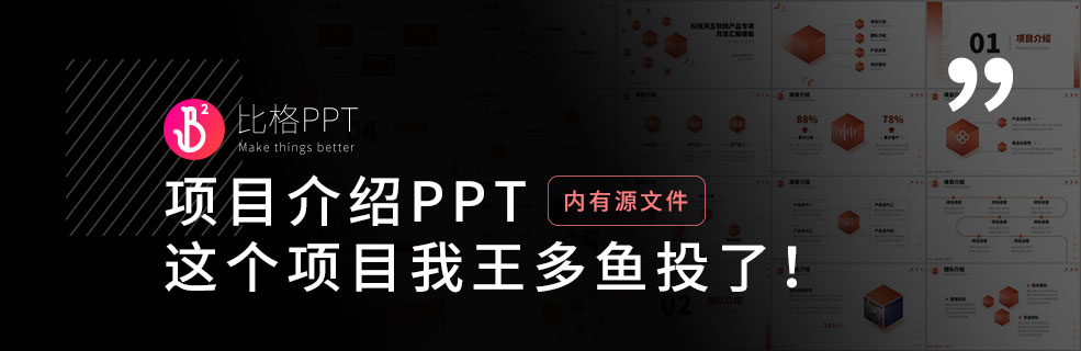 項目介紹PPT：這個項目我王多魚投了！