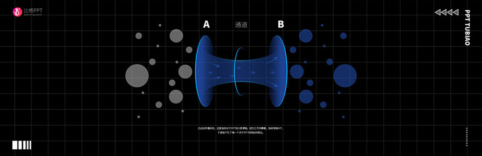 轉(zhuǎn)換通道PPT圖表：從一種狀態(tài)到另一種狀態(tài)